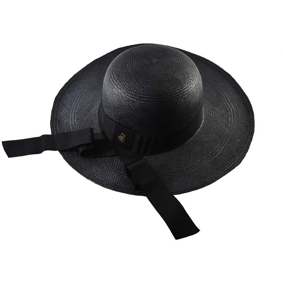 Black women's wide brimmed hat